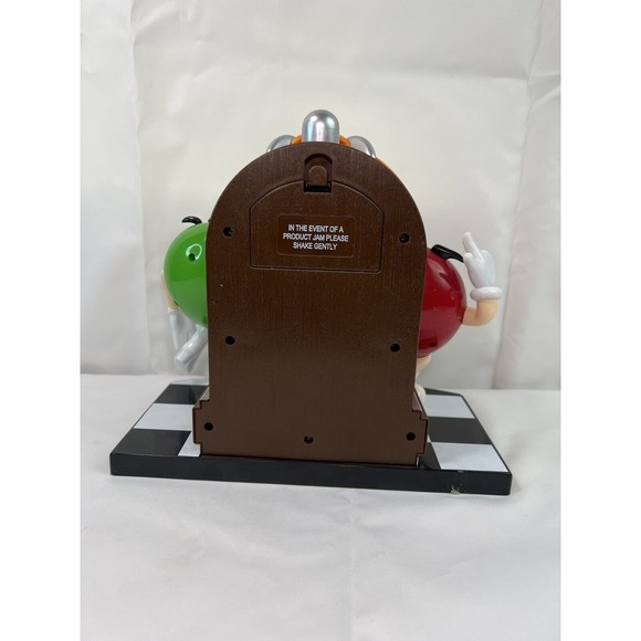M&M Candy Dispenser‎ ROCKIN ROLL CAFE Mars Inc Red And Green M&m’s 9.5” x 7.5” - Picture 4 of 6